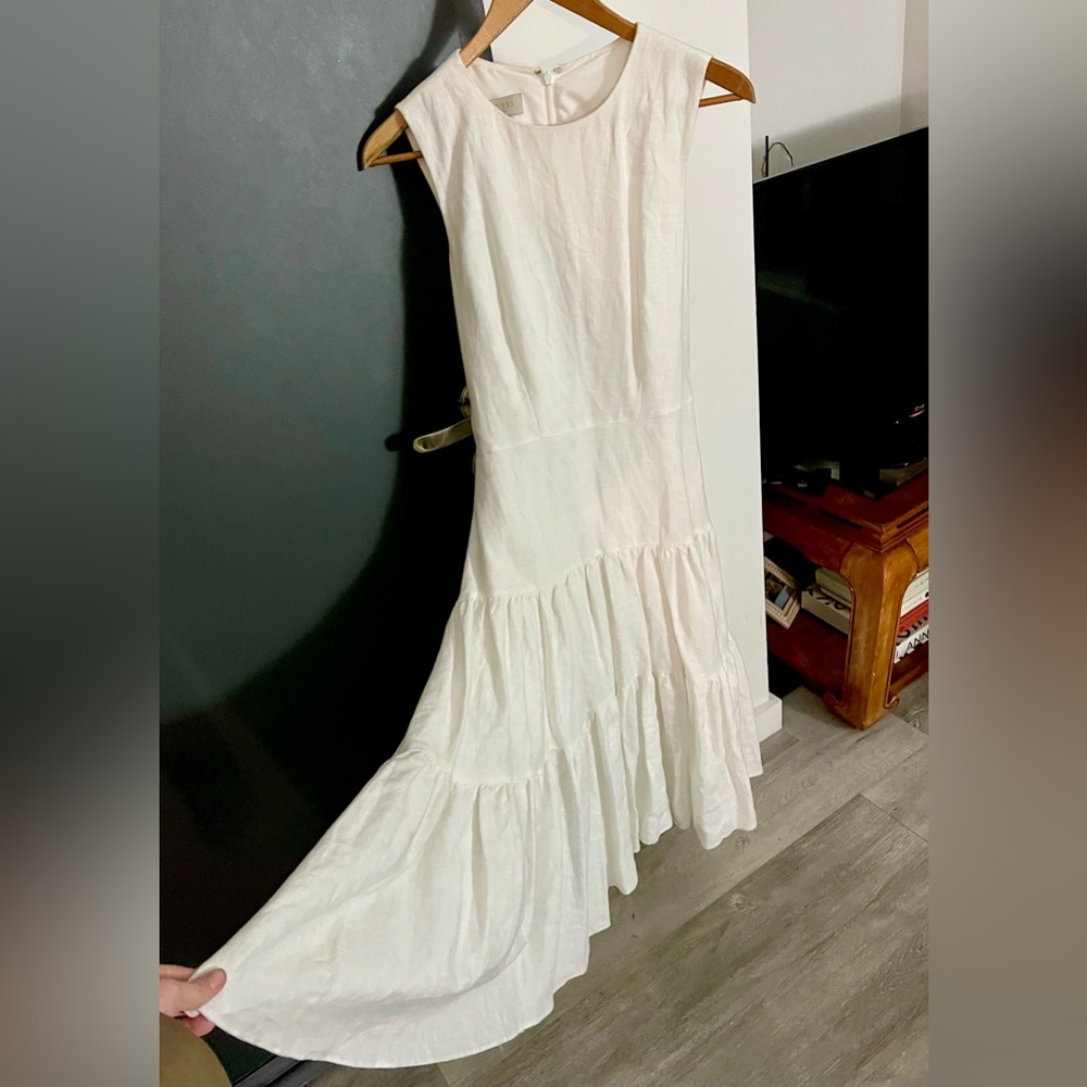 HOBBS White Linen Dress